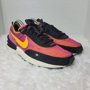 Nike Waffle One Active Fuchsia Womens Size 8 Pink Yellow Black Shoes DC2533-600